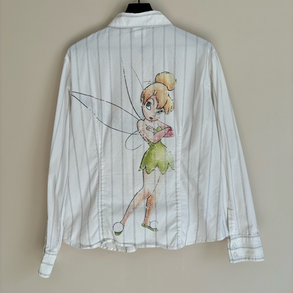 Disney Tinkerbell Long Sleeve Button Down Top - Picture 5 of 9